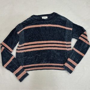 Pink and Blue Cozy Soft Chenille Soft Sweater Size Large